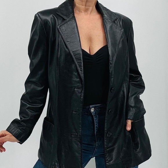 Wilsons Leather Vintage 90’s Rockstar Girlfriend Indie Mob Wife Moto Jacket - Picture 6 of 14